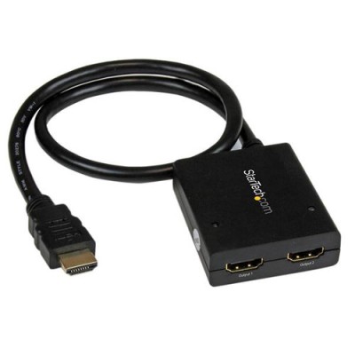 Divisor de Vídeo StarTech.com HDMI de 2 Puertos - Splitter HDMI 4k 30Hz de 2x1 Alimentado por USB - ST122HD4KU