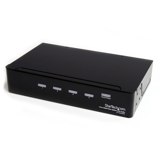 Divisor StarTech.com ST124HDMI2 - HDMI 4 Puertos - Audio Splitter - 1920x1200 - 1080p - ST124HDMI2