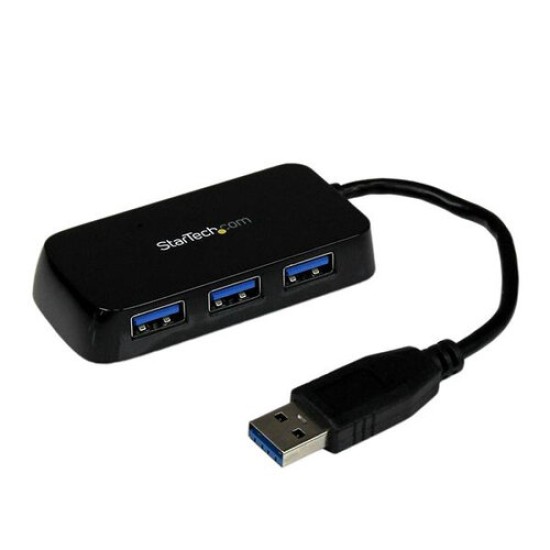 Adaptador StarTech.com Hub USB 3.0 Super Speed para Laptop de 4 Puertos - ST4300MINU3B