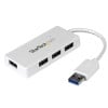 Adaptador Concentrador Hub StarTech.com USB 3.0 - 4 Puertos - Blanco - ST4300MINU3W Adaptador Concentrador Hub StarTech.com USB 3.0 - 4 Puertos - Blanco - ST4300MINU3W