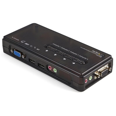 KVM StarTech.com - 4 Puertos VGA - 2x USB 2.0 - 4x 3.5mm - SV411KUSB