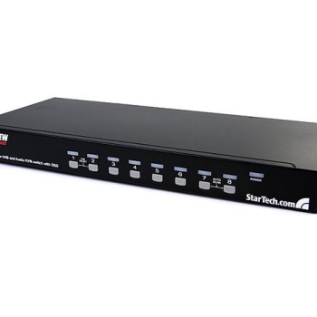 Conmutador Switch KVM StarTech.com SV831DUSBAU - 8 Puertos VGA - USB A - Audio - 1U Rack - SV831DUSBAU