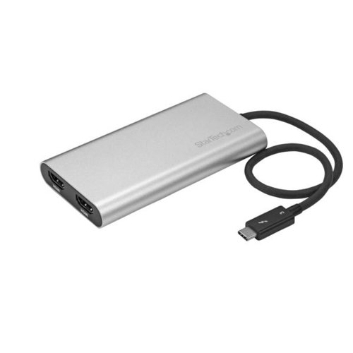 Adaptador de Video StarTech.com Thunderbolt 3 USB-C a Doble HDMI 4K 60Hz Modelo TB32HD24K60