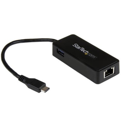 Adaptador de Red StarTech.com - Puerto Gigabit a USB - USB Tipo C - Puerto USB Extra - US1GC301AU