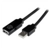 Cable StarTech.com 15m Extensión Alargador USB 2.0 Activo Amplificado - Macho a Hembra USB A - Negro - USB2AAEXT15M Cable StarTech.com 15m Extensión Alargador USB 2.0 Activo Amplificado - Macho a Hembra USB A - Negro - USB2AAEXT15M