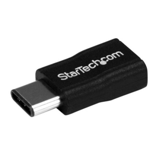 Adaptador StarTech.com - Conecta USB-C a Micro-USB 2.0 - Macho a Hembra - Negro - USB2CUBADP