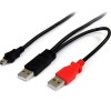 Cable StarTech.com de 1.8m USB en Y para Discos Duros Externos - 2x USB A Macho a 1x USB Mini B Macho - USB2HABMY6