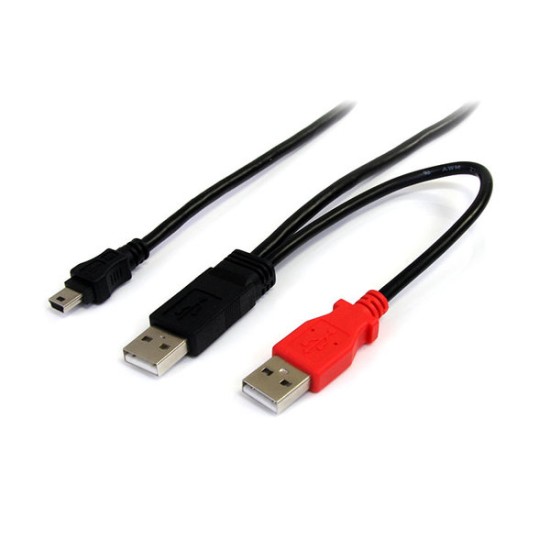 Cable StarTech.com de 1.8m USB en Y para Discos Duros Externos - 2x USB A Macho a 1x USB Mini B Macho - USB2HABMY6