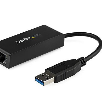 Adaptador Tarjeta StarTech.com USB 3.0 de Red Externa NIC a 1 Puerto Gigabit Ethernet - 1Gbps RJ45 USB-A - Negro - USB31000S