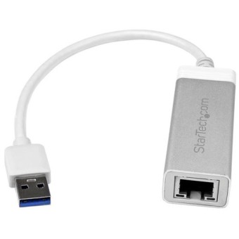 Adaptador de Red StarTech.com Ethernet Gigabit a USB 3.0 Plateado USB31000SA