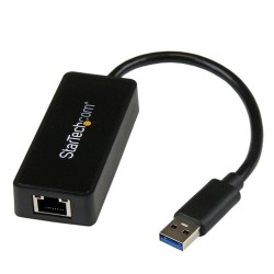 Adaptador de Red USB 3.0 a Ethernet Gigabit StarTech.com - 1 Puerto RJ45 - Negro - USB31000SPTB