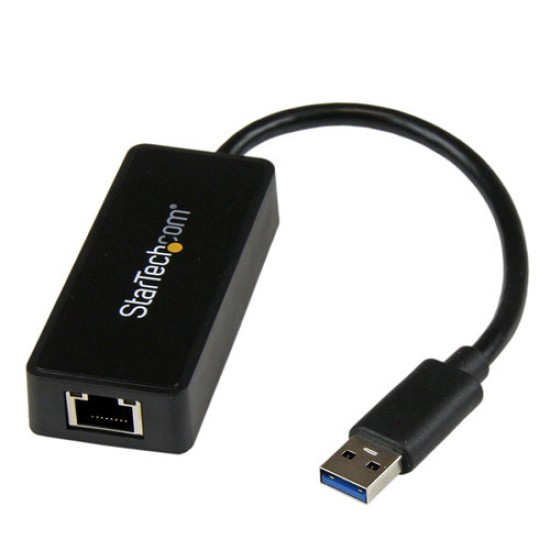 Adaptador Tarjeta de Red StarTech.com - Ethernet - 1 Puerto RJ45 - Externa USB 3.0 - Negro - USB31000SPTB