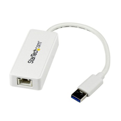 Tarjeta de RED Ethernet StarTech.com - 1 Puerto RJ45 - Externa - USB 3.0 - Blanco - USB31000SPTW