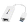 Adaptador StarTech.com Tarjeta de Red Externa NIC USB 3.0 a 1 Puerto Gigabit Ethernet - 1Gbps - RJ45 - USB A - Blanco - USB31000SW Adaptador StarTech.com Tarjeta de Red Externa NIC USB 3.0 a 1 Puerto Gigabit Ethernet - 1Gbps - RJ45 - USB A - Blanco - USB31000SW
