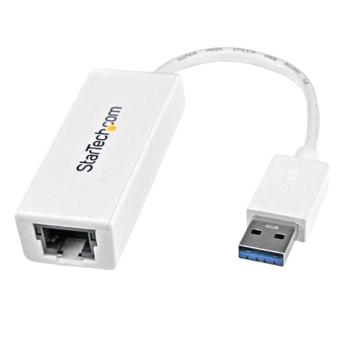 Adaptador de Red USB 3.0 a Ethernet Gigabit StarTech.com 1 Puerto RJ45 Blanco - USB31000SW