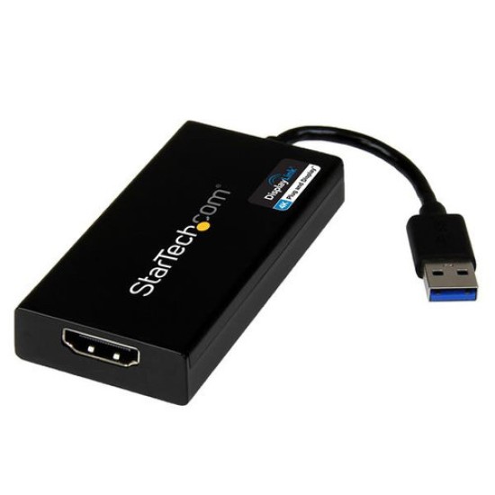 Adaptador de Vídeo StarTech.com - USB 3.0 a HDMI - 4K - Multi Monitor - Negro - USB32HD4K