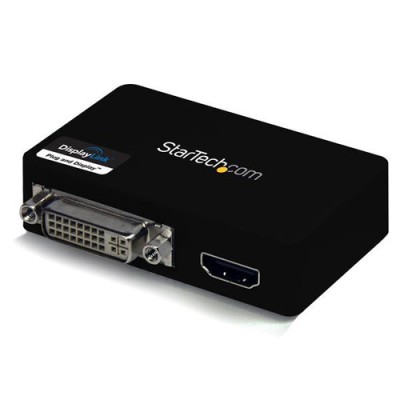 Adaptador de Vídeo Externo - Conecta USB 3.0 a HDMI y DVI StarTech.com - Tarjeta Gráfica Externa - Cable Dual Head - 2048x1152 - USB32HDDVII