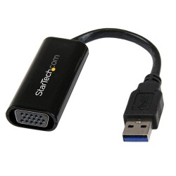 Adaptador de Video StarTech USB 3.0 a VGA - Negro - Resolución 1920x1200 - Modelo USB32VGAES