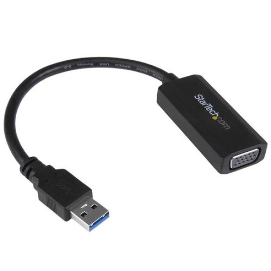 Adaptador de Video StarTech.com - USB 3.0 a VGA - Negro - USB32VGAV