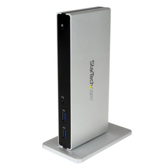 Docking Station StarTech.com USB3SDOCKDD - HDMI - VGA - DVI - Plata - USB3SDOCKDD