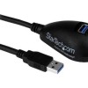 Cable StarTech.com USB3SEXT5DKB - Extensión USB 3.0 Tipo A - Macho a Hembra - 1.5Mts - USB3SEXT5DKB