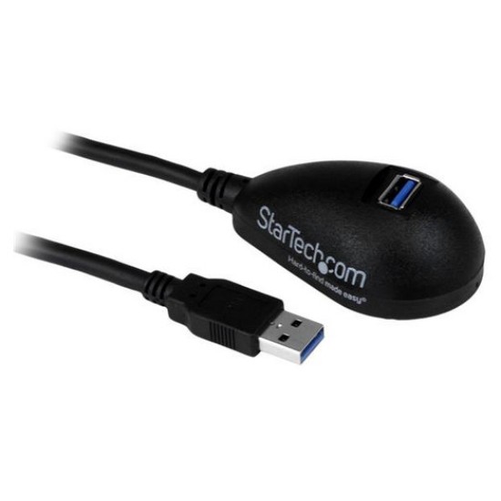 Cable StarTech.com USB3SEXT5DKB - Extensión USB 3.0 Tipo A - Macho a Hembra - 1.5Mts - USB3SEXT5DKB