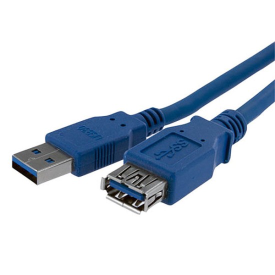 Cable StarTech.com 1.8m Extension USB 3.0 Superspeed Macho a Hembra Azul - USB3SEXTAA6