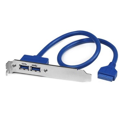 Bracket StarTech.com USB3SPLATE - 2 Puertos USB 3.0 - Conexión a Tarjeta Madre - 50cm - USB3SPLATE