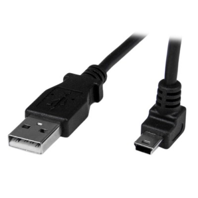 Cable StarTech.com USBAMB1MU - Mini USB B a USB A - Acodado Arriba - 1metro - USBAMB1MU