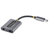 Divisor de Audio StarTech USBC-AUDIO-SPLITTER - USB C - 2x 3.55mm - USBC-AUDIO-SPLITTER Divisor de Audio StarTech USBC-AUDIO-SPLITTER - USB C - 2x 3.55mm - USBC-AUDIO-SPLITTER