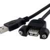 Cable StarTech.com USB 2.0 para Montaje en Panel Macho a Hembra USB A - 30cm - USBPNLAFAM1