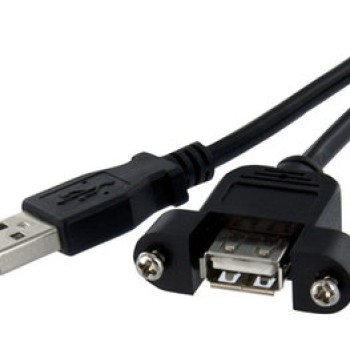 Cable USB 2.0 StarTech.com para Montaje en Panel Macho a Hembra USB A - 91cm - USBPNLAFAM3