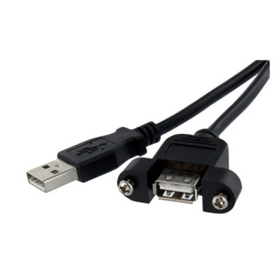 Cable StarTech.com USB 2.0 para Montaje en Panel Macho a Hembra USB A - 91cm - USBPNLAFAM3