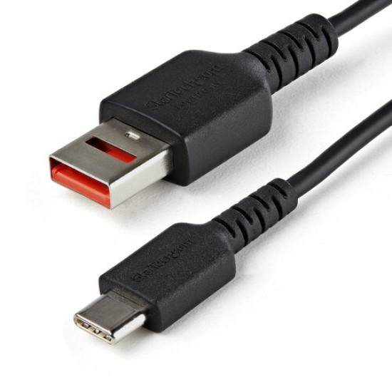 Cable de Carga StarTech.com - USB-A a USB-C - 1M - Con Bloqueo de Datos - USBSCHAC1M