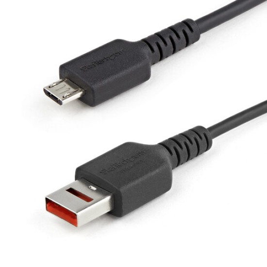 Cable de Carga StarTech.com - USB-A a Micro USB - 1m - Con Bloqueo de Datos - USBSCHAU1M