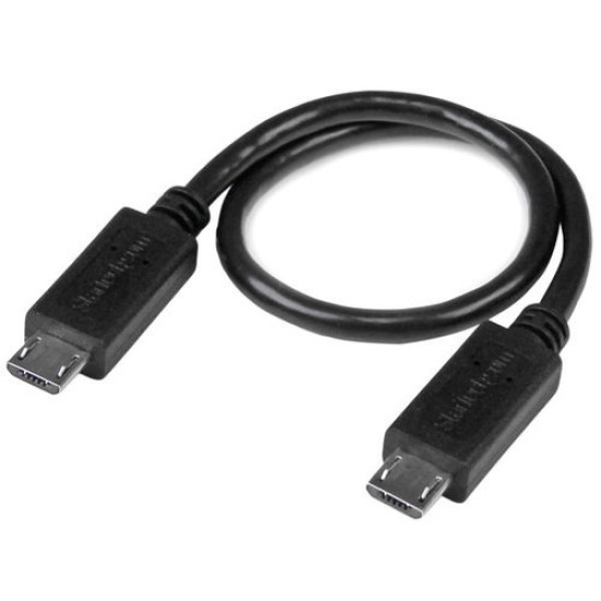 Cable StarTech.com USB OTG - 20cm - Adaptador Micro USB a Micro USB - Macho a Macho - UUUSBOTG8IN