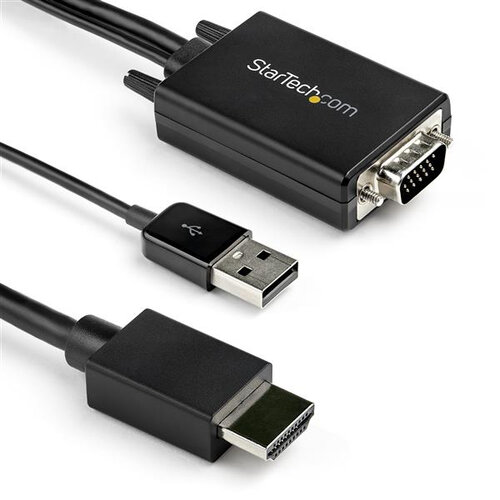 Adaptador StarTech.com VGA a HDMI con Alimentación USB - 3 Metros - 1080p - Modelo VGA2HDMM3M