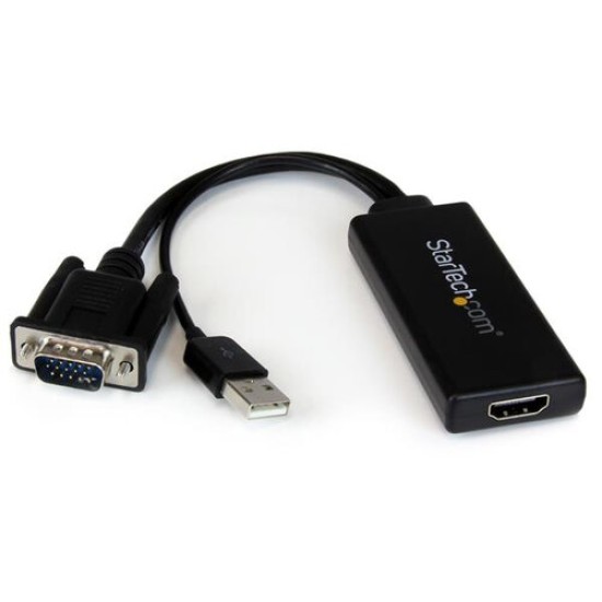 Convertidor StarTech.com VGA2HDU - VGA a HDMI - Negro - VGA2HDU