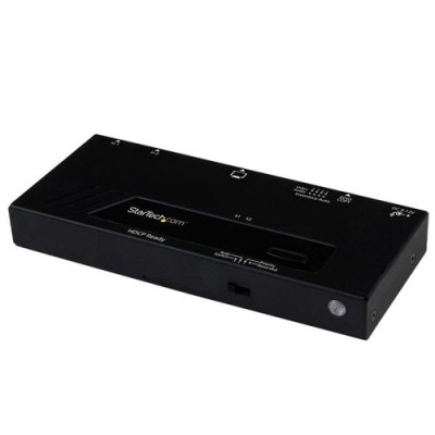 Switch StarTech.com VS221HDQ - 2 Puertos HDMI con Conmutado Automático y Prioritario - 1080p - Negro - VS221HDQ