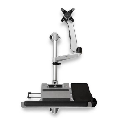 Soporte para Monitor StarTech.com de Pared 13 pulgadas a 30 pulgadas - Soporta 9Kg con Bandeja para Teclado - Modelo WALLSTSI1