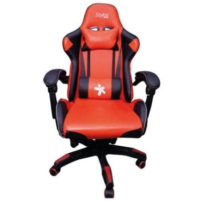 Silla Gamer Stylos SGSIO2 - Soporta 115Kg - Rojo con Negro - SGSI02R