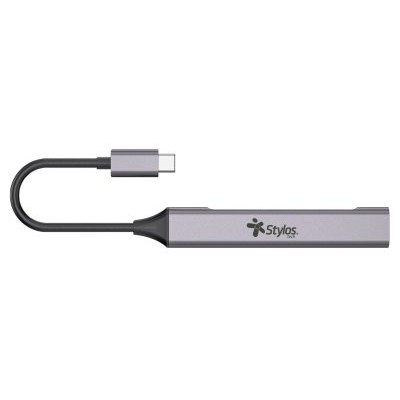 Hub USB Stylos HB002 - USB-C a 3x USB 2.0 / USB 3.0 - Plata - STCBHUB42G