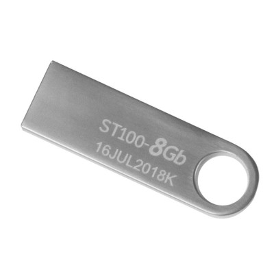 Memoria USB Stylos STMUSB1B - 8GB - USB 2.0 - Plata - STMUSB1B