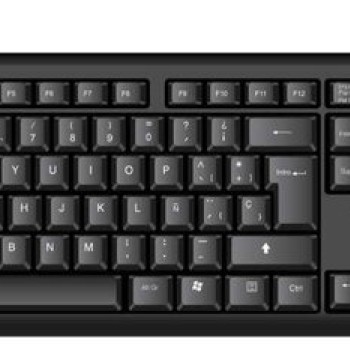 Kit Teclado y Mouse Stylos STPKTM4B - Alámbrico USB Negro - Español