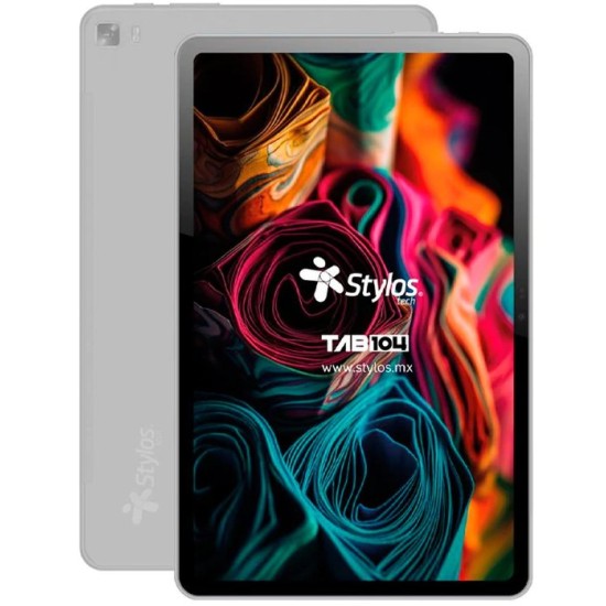 Tablet Stylos TAB104 - 10.4" - Octa Core - 4GB - 128GB - Cámaras 5MP/13MP - Android - Plata - STTA1041S