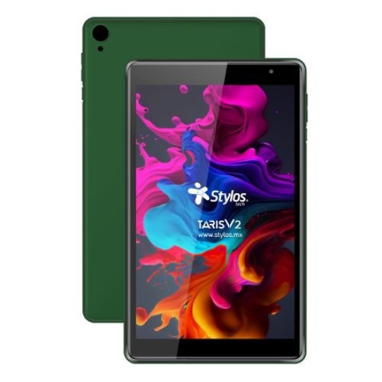 Tablet Stylos TARIS V2 - 8" - Quad-Core - 2GB - 32GB - Cámara 0.3MP/2MP - Android - Verde - STTA81V