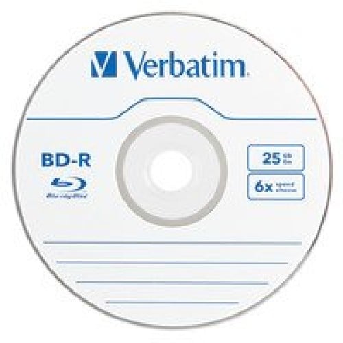 Disco Blu-ray BD-R Verbatim 25GB 6X Velocidad Grabación - Modelo 98497