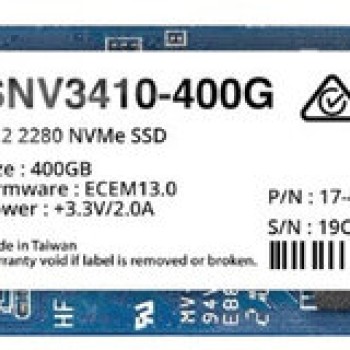 Unidad de Estado Sólido Synology M.2 NVMe 400GB PCIe 3.0 para NAS SNV3410-400G
