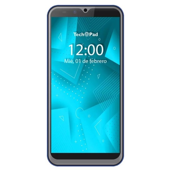 Smartphone TechPad M5GO - 5.5" - SC7731 QuadCore - 1GB - 8GB - Cámaras 5MP/8MP - Android - Azul - CEL M5 GO AZUL