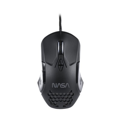 Mouse Gamer TechZone Nasa - Alámbrico - 7 Botones - Negro - NS-GM01